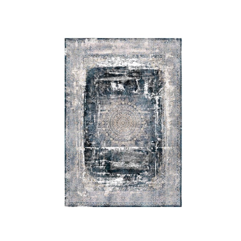 FADED ROUND CROWN ΧΑΛΙ ΥΦΑΣΜΑ ΜΠΛΕ ΣΚΟΥΡΟ ΜΠΕΖ 140x200xH1cm