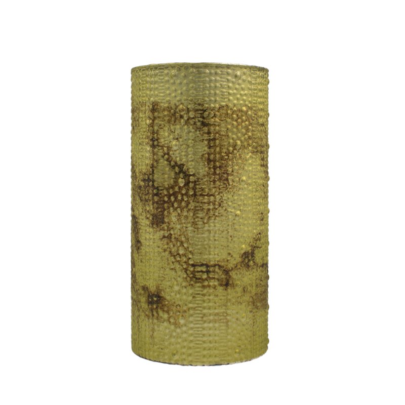 LIME ΒΑΖΟ ΓΥΑΛΙ ΚΙΤΡΙΝΟ D13xH26cm