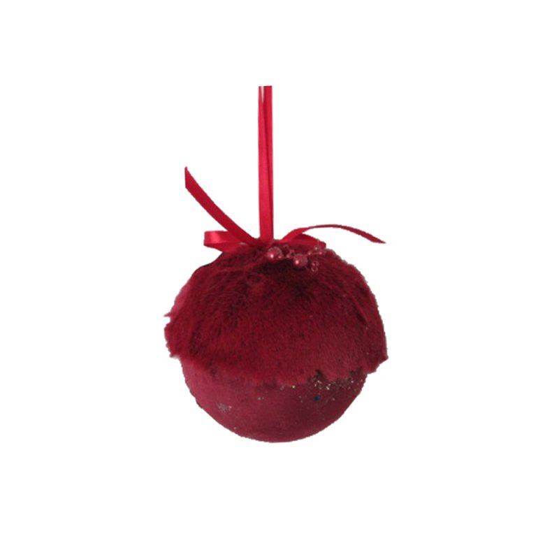 XMAS GLORY ΜΠΑΛΑ ΒΕΛΟΥΔΟ ΜΠΟΡΝΤΩ D10cm