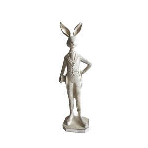 MISTER RABBIT DECO ΛΑΓΟΣ POLYRESIN ΦΥΣΙΚΟ 9,5x7,5xH36cm