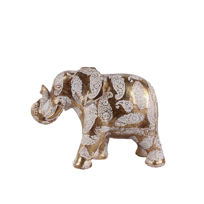 HANUS DECO ΕΛΕΦΑΝΤΑΣ POLYRESIN ΧΡΥΣΟ 28x11xH20,4cm