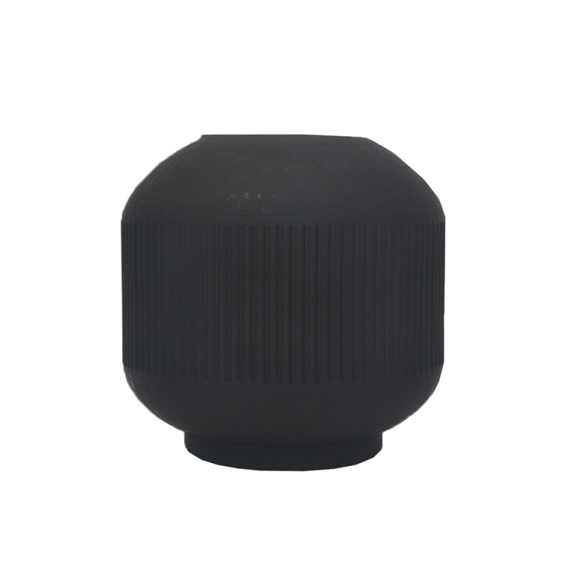 NOTTE ΒΑΖΟ ΓΥΑΛΙ ΜΑΥΡΟ ΜΑΤ D20xH19cm
