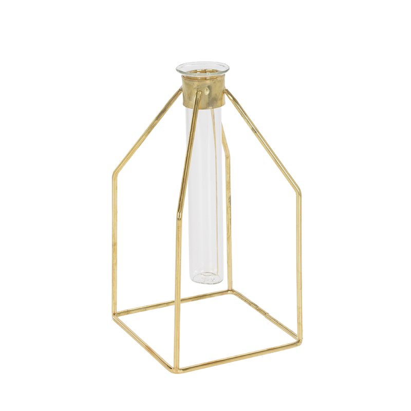 TUBE DECO ΜΕΤΑΛΛΟ ΧΡΥΣΟ 11x11xH20cm