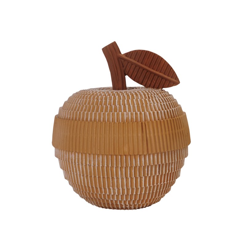 STICKY APPLE DECO ΜΗΛΟ POLYRESIN ΚΑΦΕ 12,8x12,8xH15,3cm