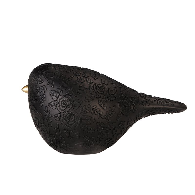 VOGEL 1 DECO ΠΟΥΛΙ POLYRESIN ΜΑΥΡΟ ΧΡΥΣΟ 18,8x9,3xH10cm