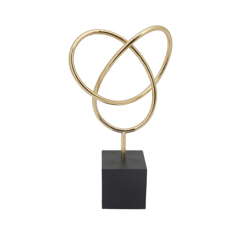 GOLDEN DECO ΜΕΤΑΛΛΟ ΧΡΥΣΟ ΜΑΥΡΟ 22,5x12,5xH39,5cm