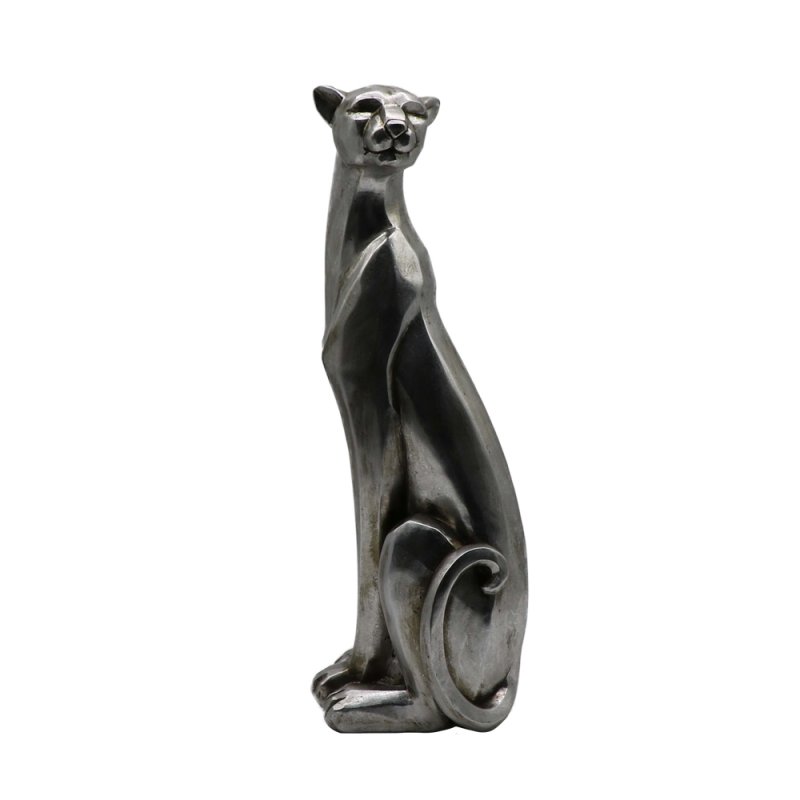 PANTHER DECO ΠΑΝΘΗΡΑΣ POLYRESIN ΑΣΗΜΙ 39,5x36,5xH47,5cm