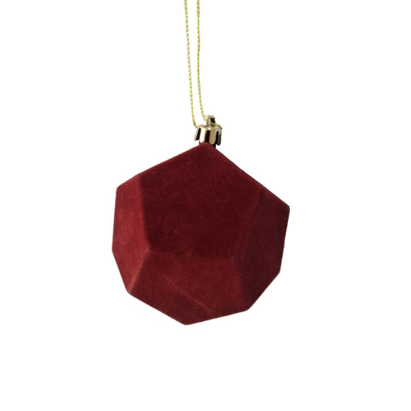 XMAS POLYGON ΜΠΑΛΑ ΠΛΑΣΤΙΚΟ ΜΠΟΡΝΤΩ D8xH8,5cm