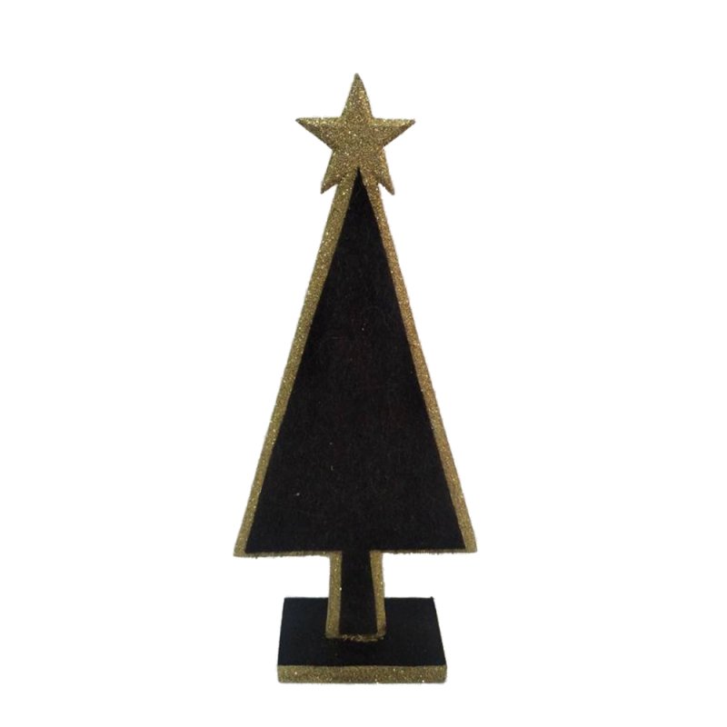 XMAS NIGHT 2 ΔΕΝΤΡΟ MDF ΜΑΥΡΟ ΧΡΥΣΟ 11,5x4xH27cm