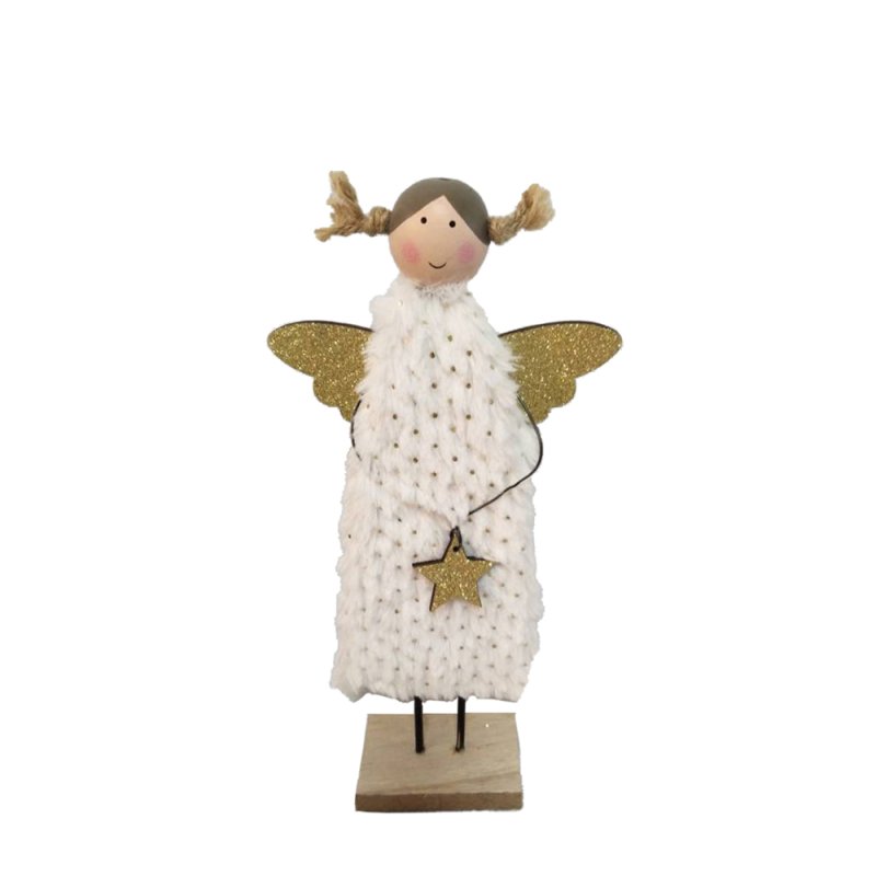 XMAS DORO 2 ΑΓΓΕΛΟΣ MDF ΛΕΥΚΟ 8x5xH27,5cm