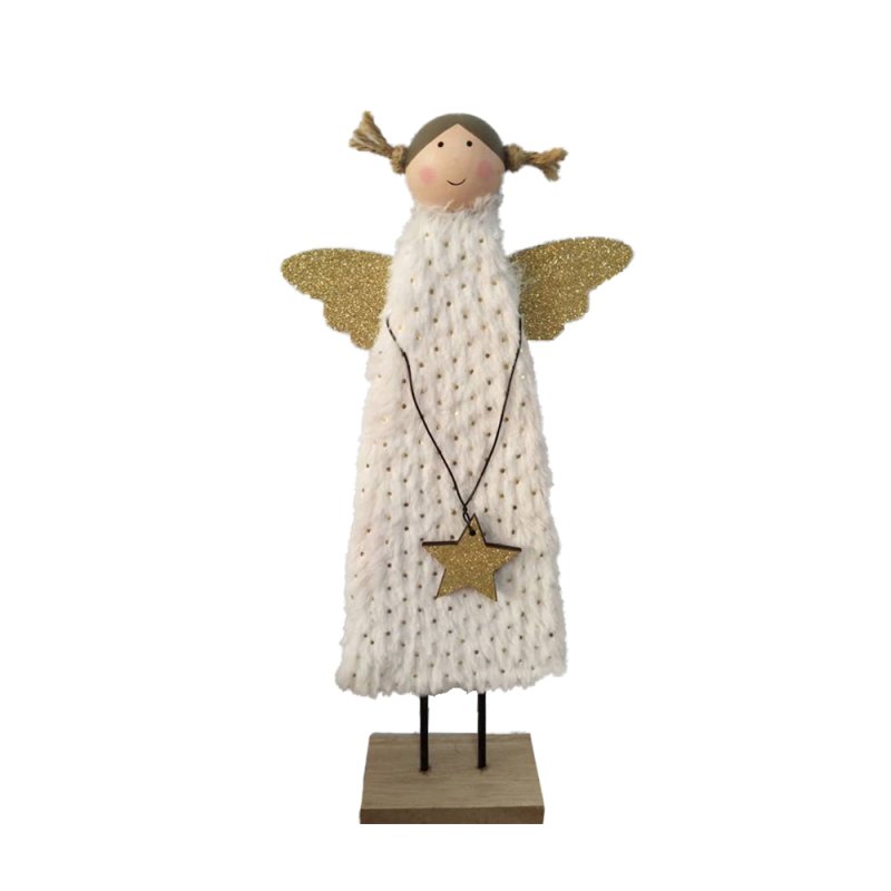 XMAS DORO 2 ΑΓΓΕΛΟΣ MDF ΛΕΥΚΟ 9x5xH33cm