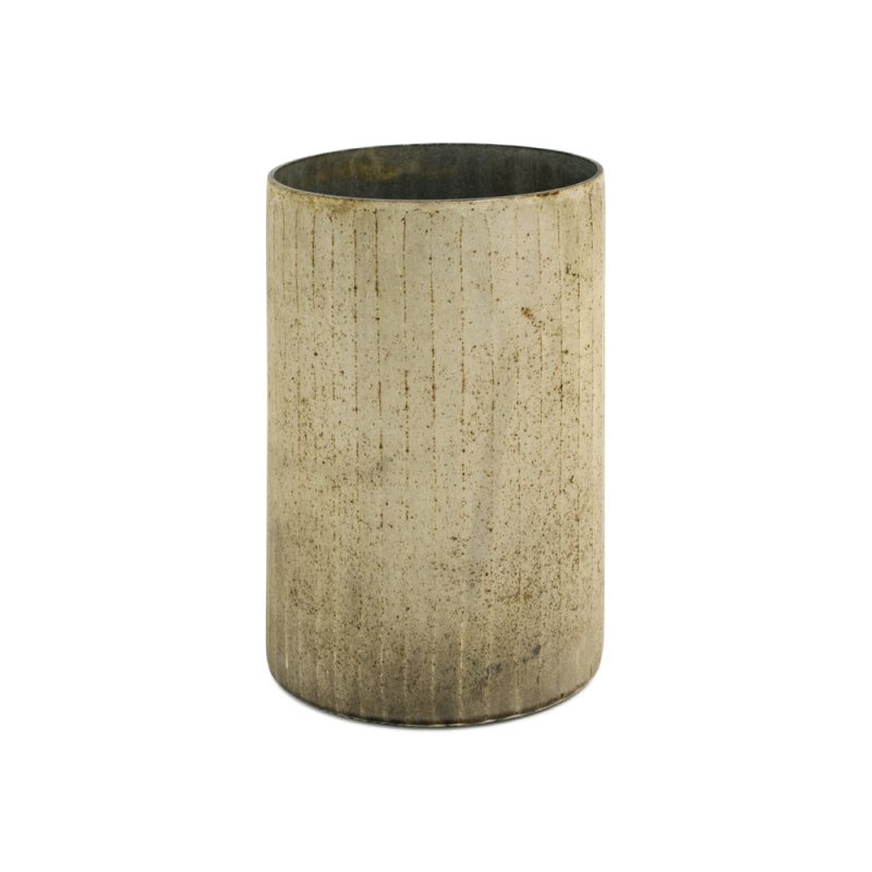 STRIPES ΒΑΖΟ ΓΥΑΛΙ ΜΠΕΖ D16xH24cm