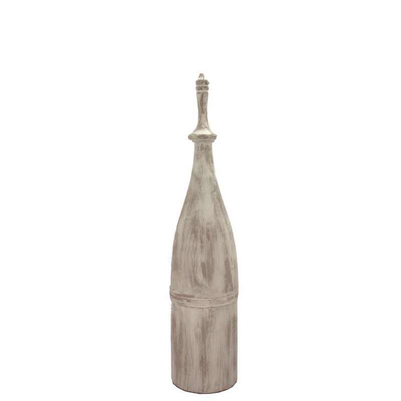 PILLAR DECO ΞΥΛΟ ΛΕΥΚΟ 10x10xH47cm