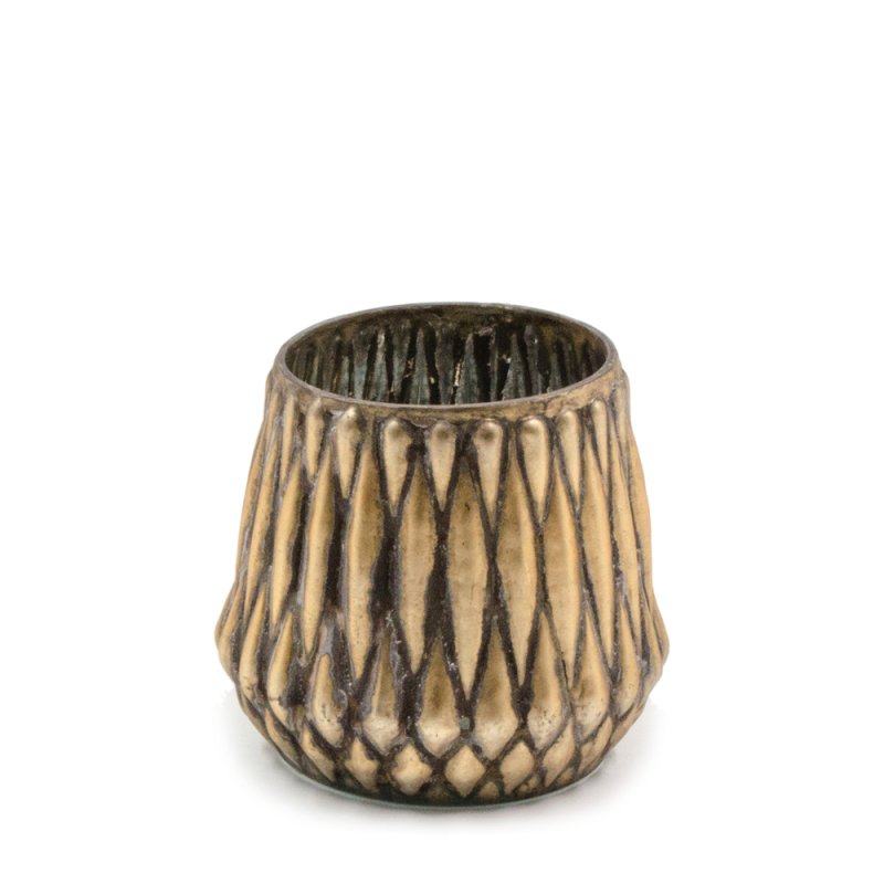 ROMBUS ΒΑΣΗ ΡΕΣΩ ΓΥΑΛΙ ΜΠΡΟΝΖΕ 9x7xH8,5cm