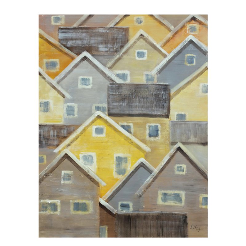 CITY ΠΙΝΑΚΑΣ ΚΑΜΒΑΣ ΠΟΛΥΧΡΩΜΟ ΞΥΛΟ 76x100xH3,5cm