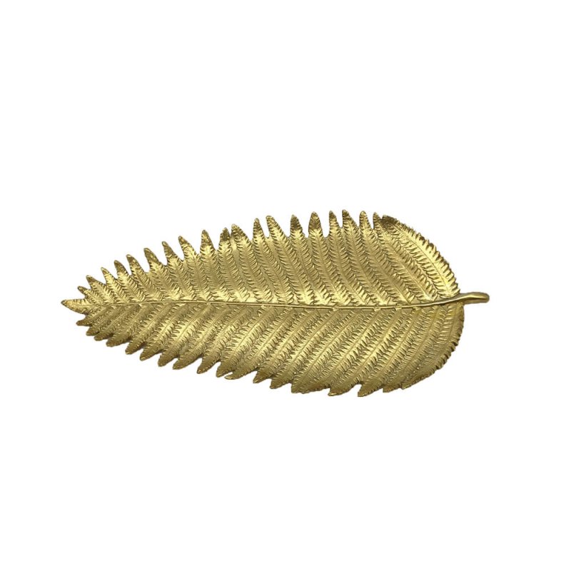 PALMA DECO ΦΥΛΛΟ POLYRESIN ΧΡΥΣΟ 40,3x18,5xH3cm