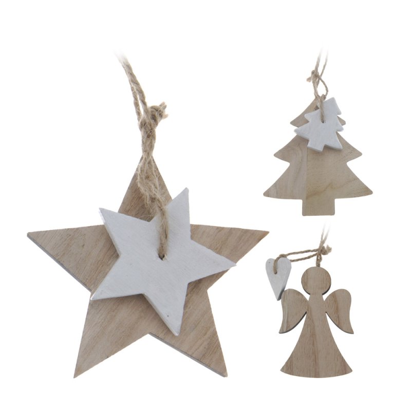 XMAS CHRISTMAS DECO ΦΥΣΙΚΟ ΛΕΥΚΟ H9cm