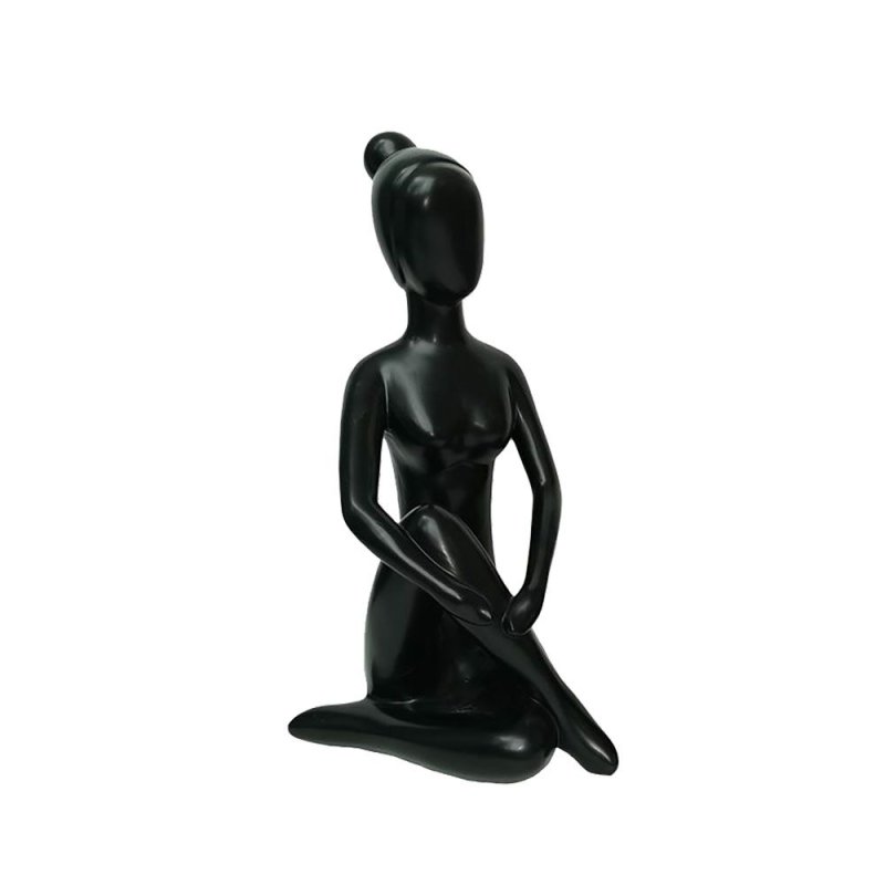 YOGA 1 DECO ΦΙΓΟΥΡΑ POLYRESIN ΜΑΥΡΟ 20x18xH40cm