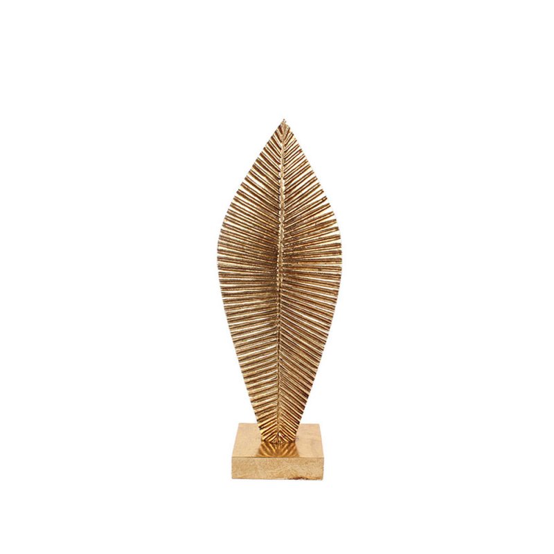 PANDANUS 1 DECO ΦΥΛΛΟ POLYRESIN ΧΡΥΣΟ 10x14xH38,5cm