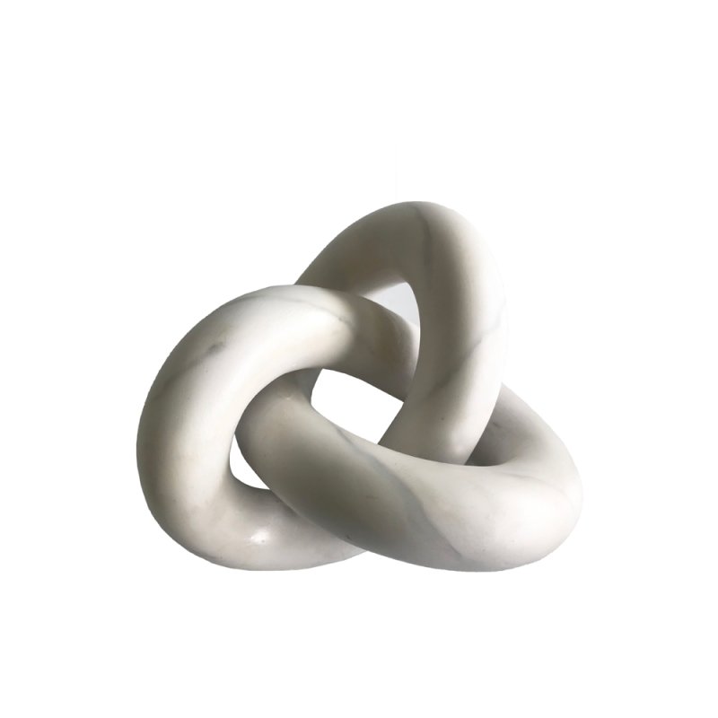 KNOT DECO POLYRESIN ΛΕΥΚΟ 20x20xH11,5cm