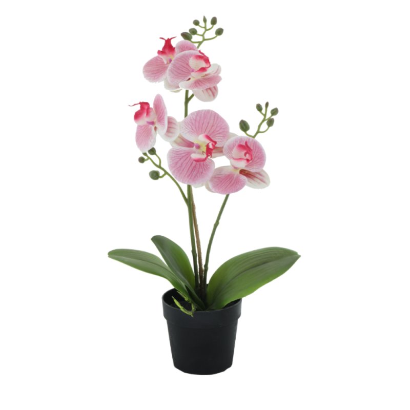 ORCHID 1 ΤΕΧΝΗΤΟ ΦΥΤΟ PE/PP PEVA ΡΟΖ ΠΡΑΣΙΝΟ H35cm
