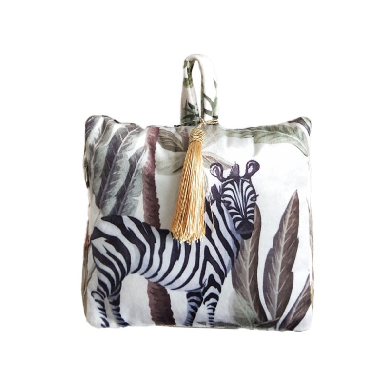 ZEBRA DECO DOOR STOPPER POLYESTER ΠΟΛΥΧΡΩΜΟ 18x10xH17cm