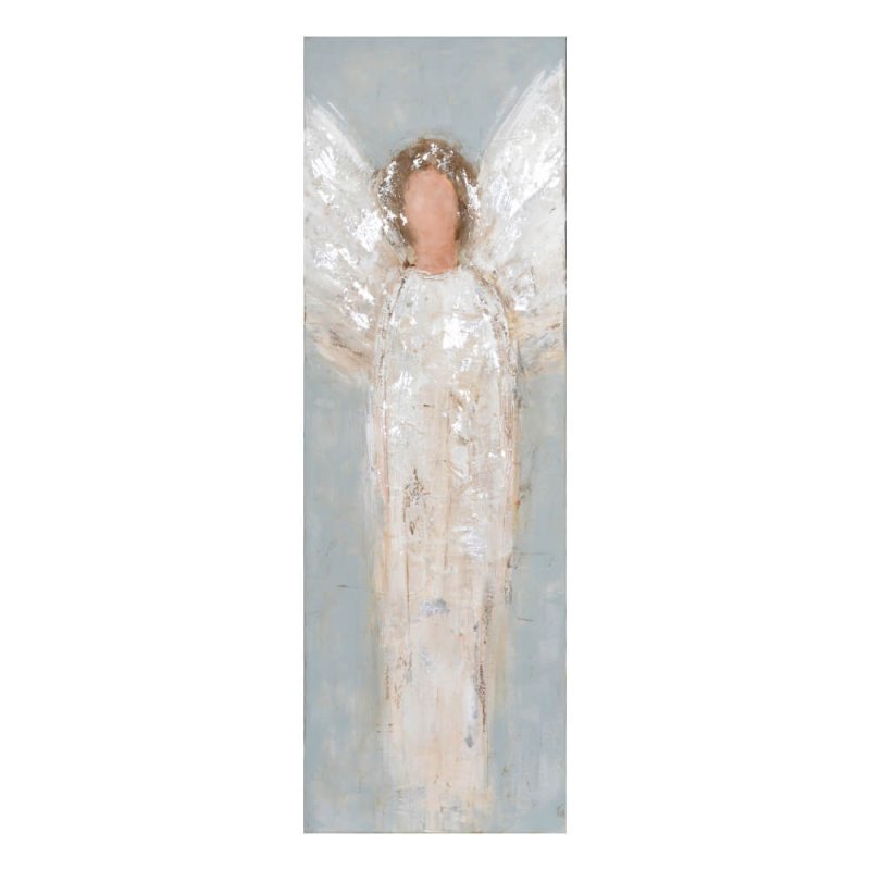ANGELO 1 ΠΙΝΑΚΑΣ ΚΑΜΒΑΣ ΓΚΡΙ ΛΕΥΚΟ ΞΥΛΟ 50x150xH3cm