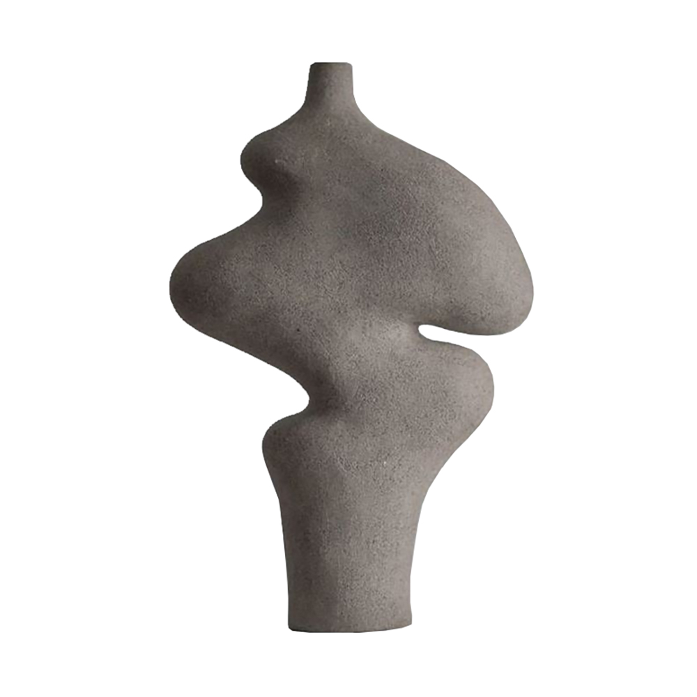 LUBANG DECO POLYRESIN ΓΚΡΙ 24x10xH36cm