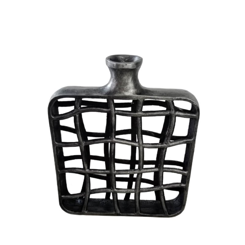 CASALA ΒΑΖΟ ΑΛΟΥΜΙΝΙΟ ΑΣΗΜΙ ΑΝΤΙΚΕ 30x7xH37cm