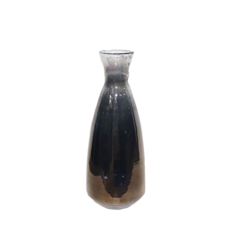AMONG ΒΑΖΟ ΓΥΑΛΙ ΓΚΡΙ D17xH44cm