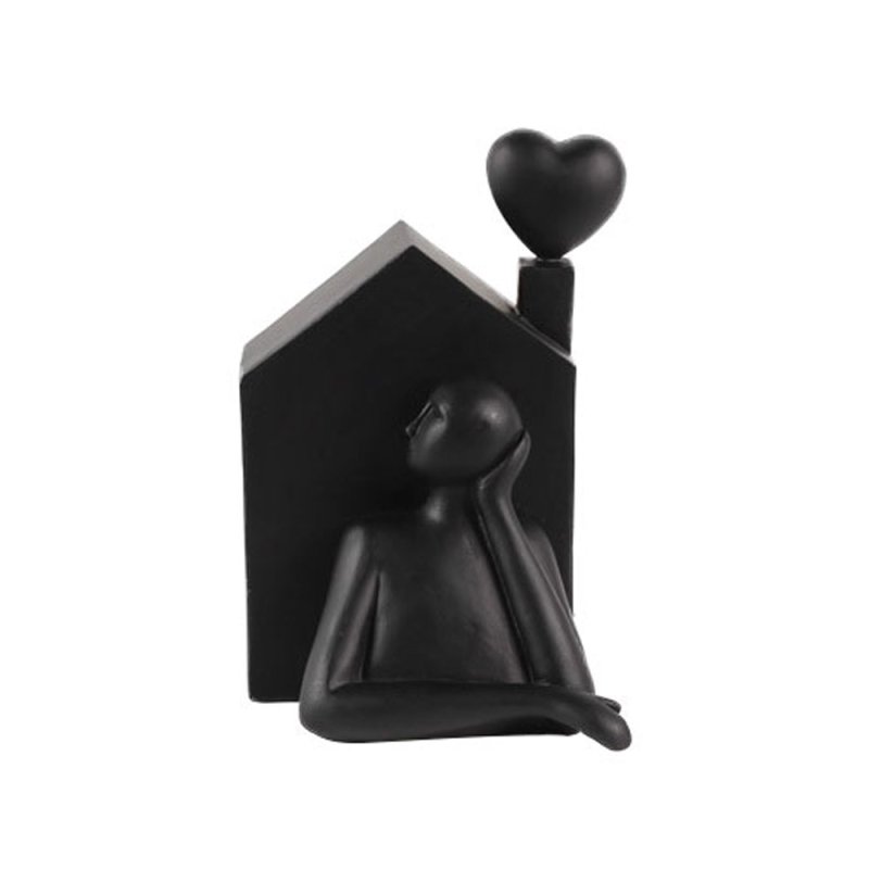 KEMMEL ΔΙΑΚΟΣΜΗΤΙΚΗ ΦΙΓΟΥΡΑ POLYRESIN ΜΑΥΡΟ 12,5x12xH18cm