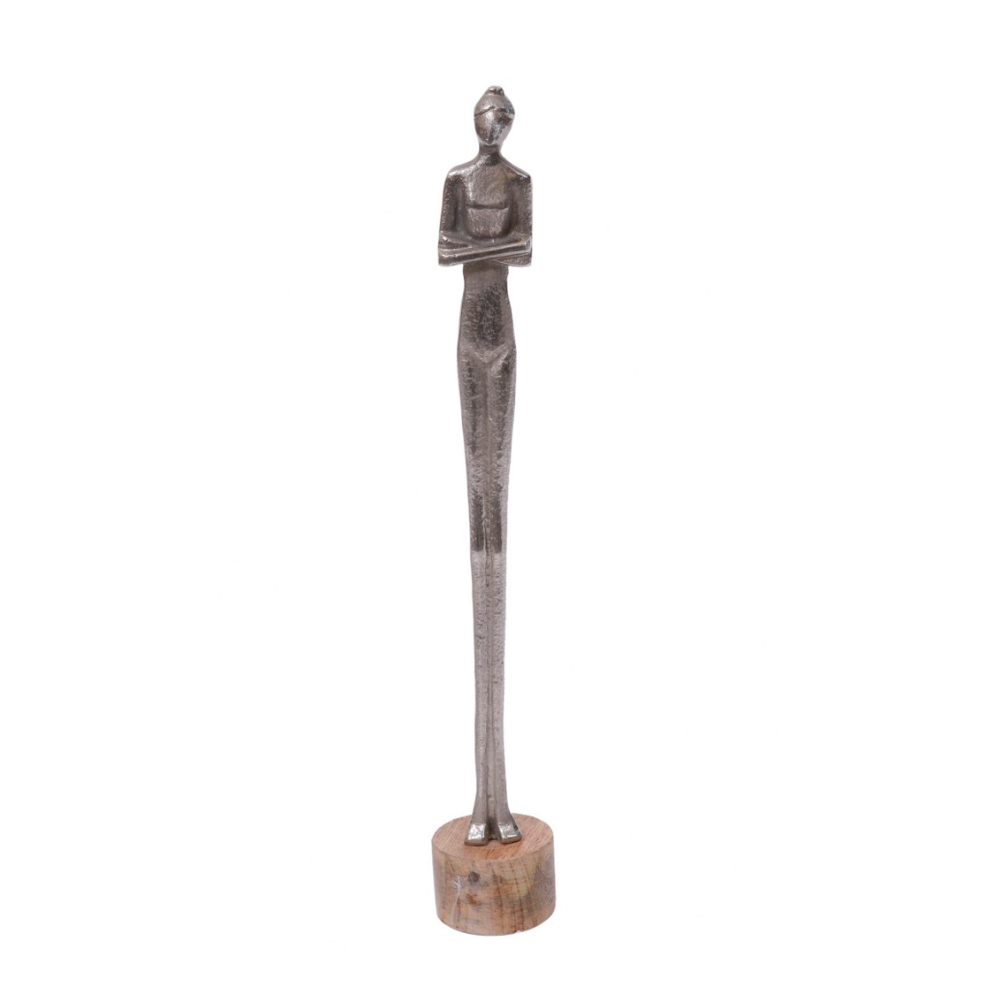 STICK MAN DECO ΦΙΓΟΥΡΑ ΑΛΟΥΜΙΝΙΟ ΑΣΗΜΙ ΦΥΣΙΚΟ D7xH43cm