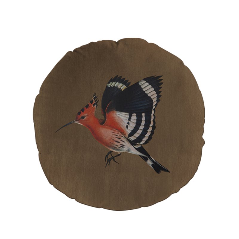HOOPOE ΔΙΑΚΟΣΜΗΤΙΚΟ ΜΑΞΙΛΑΡΙ ΒΕΛΟΥΔΟ ΠΟΛΥΧΡΩΜΟ ΚΑΦΕ D45cm