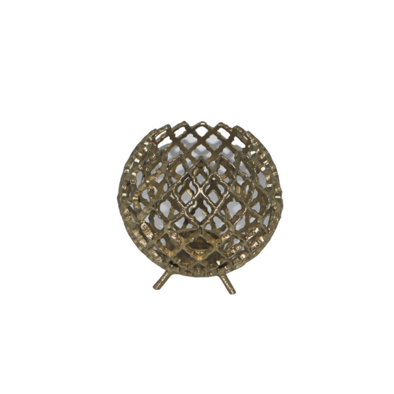 DAMASCUS ΒΑΣΗ ΡΕΣΩ ΑΛΟΥΜΙΝΙΟ ΧΡΥΣΟ ANTIQUE D15xH15cm
