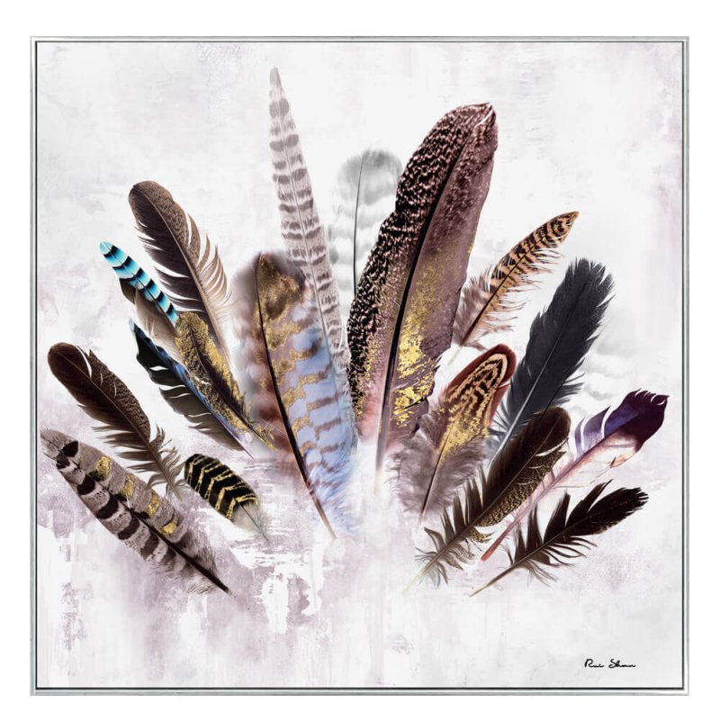 AILE ΠΙΝΑΚΑΣ ΚΑΜΒΑΣ ΠΟΛΥΧΡΩΜΟ ΞΥΛΟ 80x80xH3cm