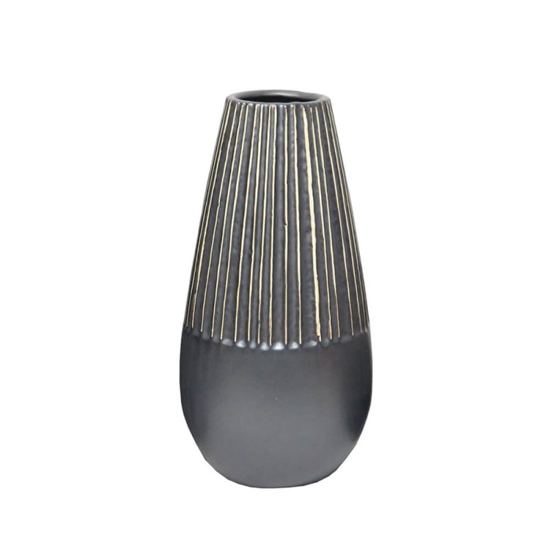 AFRICA ΒΑΖΟ ΚΕΡΑΜΙΚΟ ΜΑΥΡΟ D16,3xH32,5cm