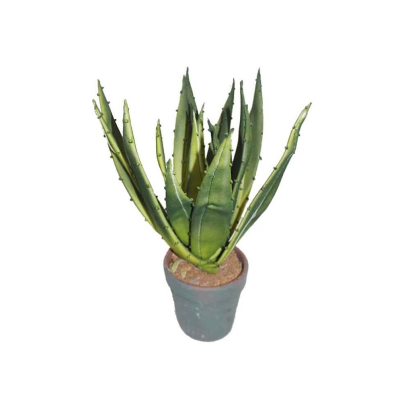 ALOE 4 ΤΕΧΝΗΤΟ ΦΥΤΟ EVA FOAM ΚΕΡΑΜΙΚΟ ΠΡΑΣΙΝΟ ΜΑΥΡΟ H36cm