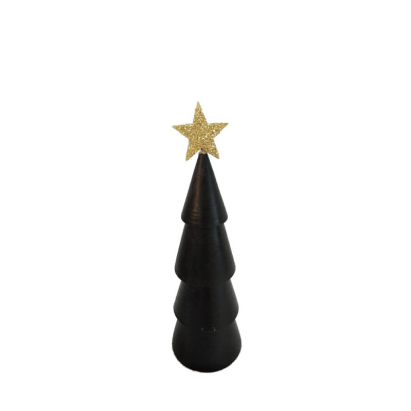XMAS NIGHT 4 ΔΕΝΤΡΟ MDF ΜΑΥΡΟ D5,5xH18,5cm