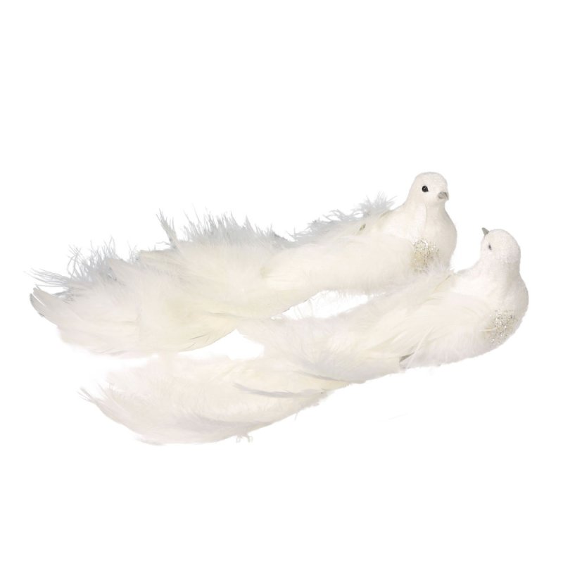 XMAS DREAM WHITE ΔΙΑΚΟΣΜΗΤΙΚΟ POLYFOAM ΦΤΕΡΟ ΛΕΥΚΟ 28cm