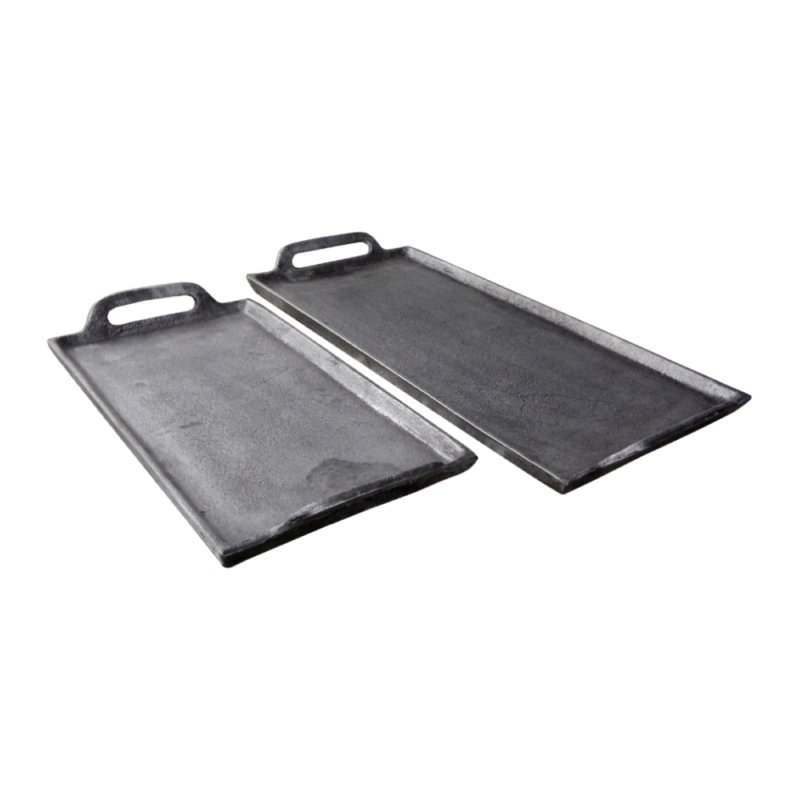 MINKAR ΔΙΣΚΟΣ SET 2ΤΜΧ ΑΛΟΥΜΙΝΙΟ ΑΣΗΜΙ ΑΝΤΙΚΕ 46x23xH5cm