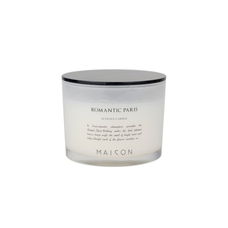 WELLNESS ΚΕΡΙ ΑΡΩΜΑΤΙΚΟ ΚΕΡΙ ΓΥΑΛΙ ΛΕΥΚΟ ΜΑΥΡΟ D10xH7,6cm