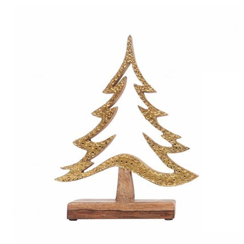 XMAS SAPIN L ΔΕΝΤΡΟ ΞΥΛΟ MANGO ΧΡΥΣΟ ΦΥΣΙΚΟ 21x6xH27cm