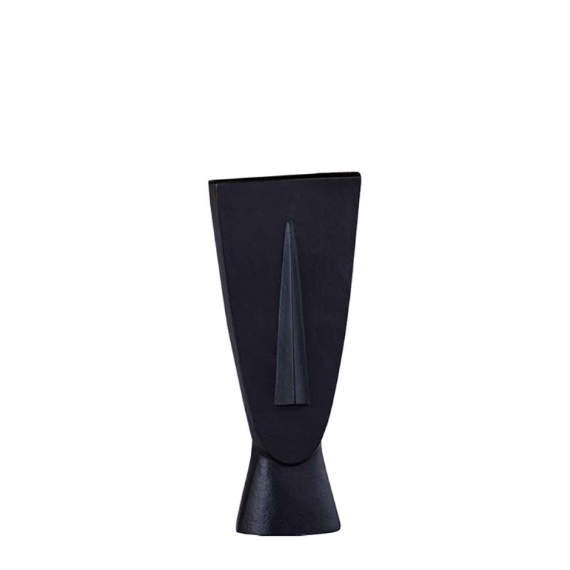 VISO ΒΑΖΟ ΑΛΟΥΜΙΝΙΟ ΜΑΥΡΟ ROUGH 14x8xH33cm