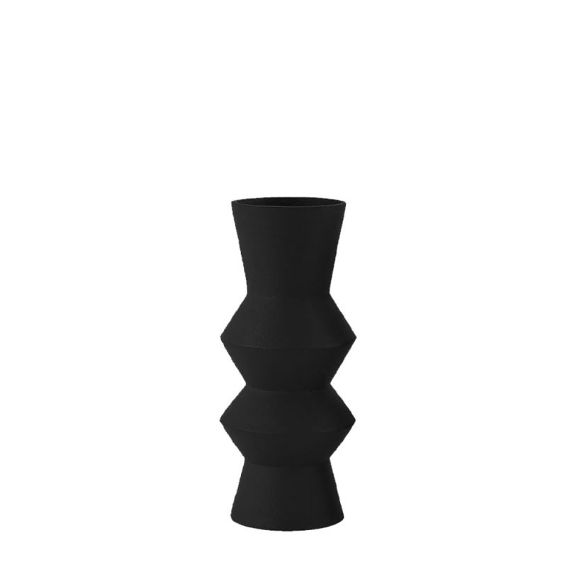 FORMAS ΒΑΖΟ ΒΑΖΟ ΑΛΟΥΜΙΝΙΟ ΜΑΥΡΟ ROUGH 11x11xH25cm
