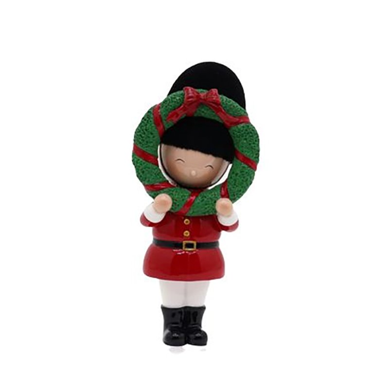 XMAS TIMON D ΣΤΡΑΤΙΩΤΗΣ POLYRESIN ΚΟΚΚΙΝΟ ΛΕΥΚΟ ΜΑΥΡΟ 11x9xH27cm