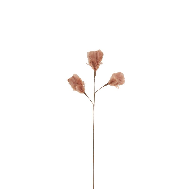 LAUREL DOE ΤΕΧΝΗΤΟ ΚΛΑΔΙ ΜΕ ΦΤΕΡΑ ΦΤΕΡΟ ΜΠΕΖ H54cm