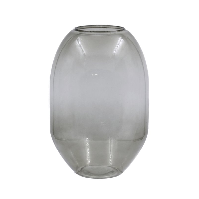 MULEN ΒΑΖΟ ΓΥΑΛΙ ΔΙΑΦΑΝΟ ΓΚΡΙ D18xH28cm