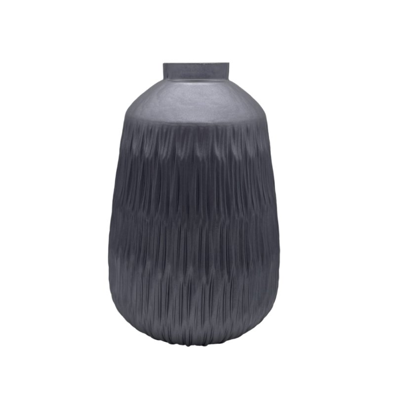 INEL ΒΑΖΟ ΓΥΑΛΙ ΑΝΘΡΑΚΙ D21xH32cm