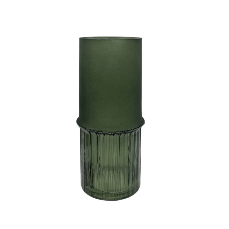 BAMBOU ΒΑΖΟ ΓΥΑΛΙ ΠΡΑΣΙΝΟ D11xH25,5cm