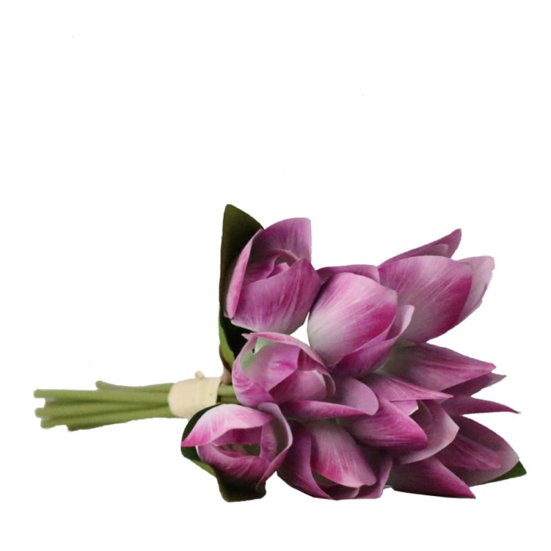 TULIPE ARTIFICIAL BOUQUET FABRIC POLYESTER PINK WH